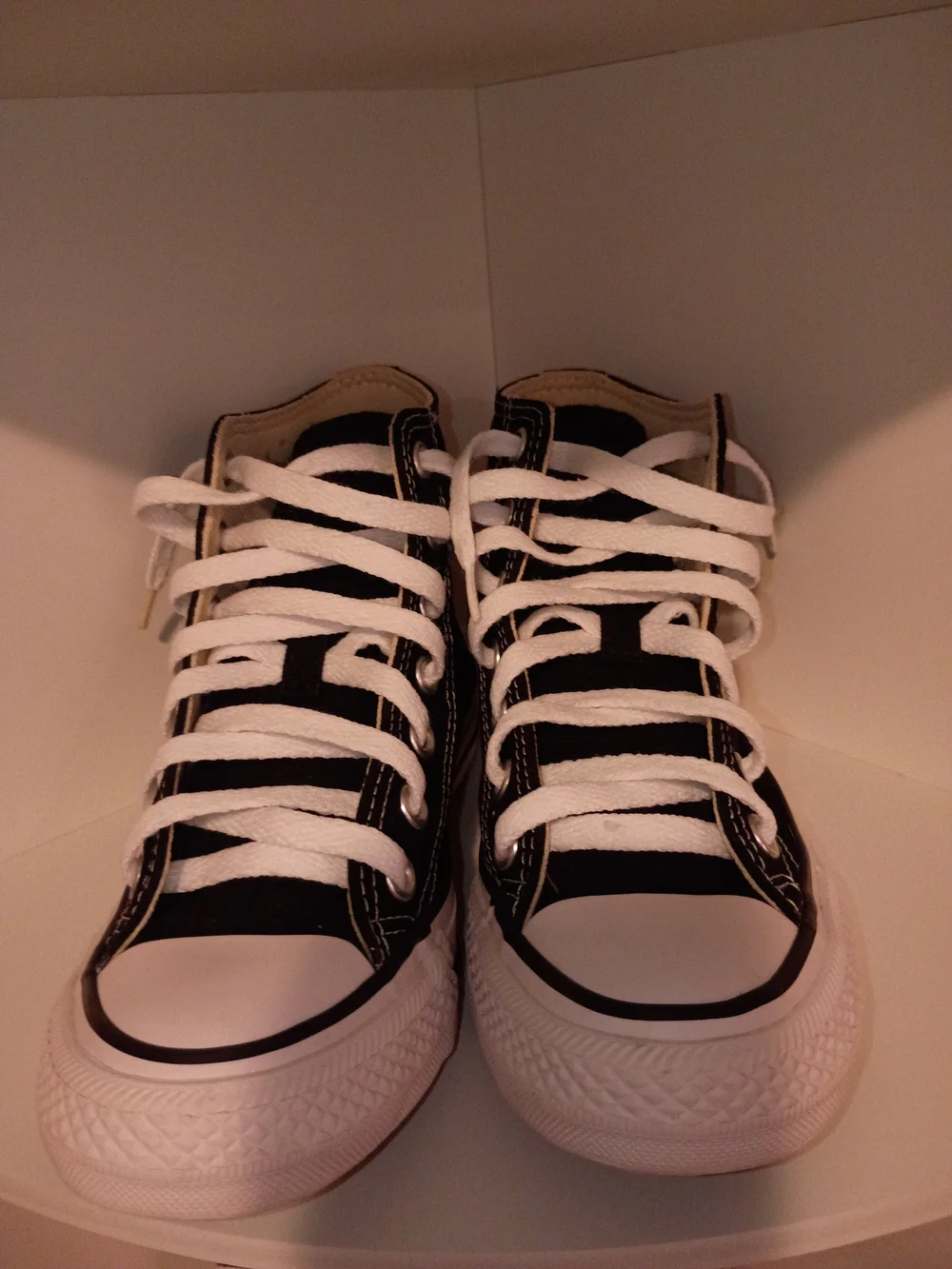 Converse Black High-Top Sneakers with White Laces
